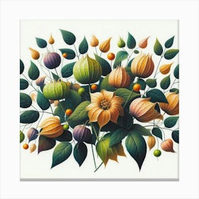 Scandinavian Art, Physalis berries Canvas Print