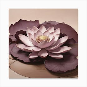 Aesthetic style, Large mauve lotus flower 1 Canvas Print