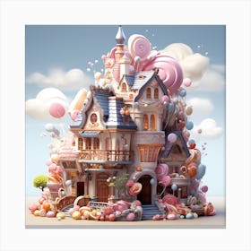 3d House Canvas Print