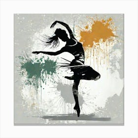 Illustration grunge Dancer 2 Canvas Print