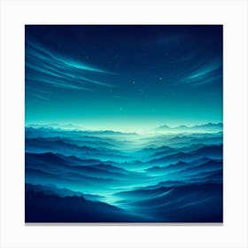 Blue Sky At Night Canvas Print