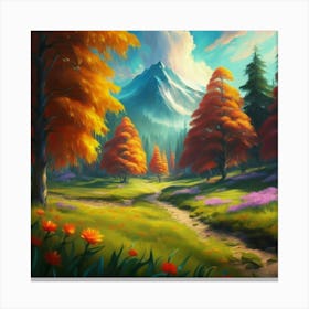 Magnificent forest meadows oil painting abstract painting art 16 Canvas Print