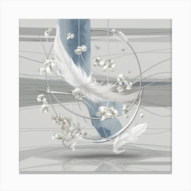 White Feathers 1 Canvas Print