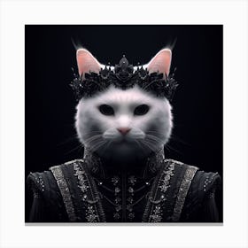 Cat In A Crown Canvas Print