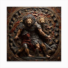 Lions Of Sparta Canvas Print