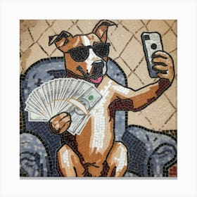 A Mosaic Of A Dog Holding A Large Amount X8e0o3lgqwkpwsotqthwja Qysks 6gqvwokdgpmtbfaa Leinwandbild