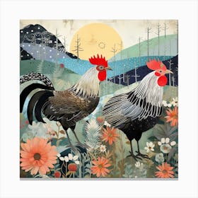 Bird In Nature Chicken 1 Canvas Print