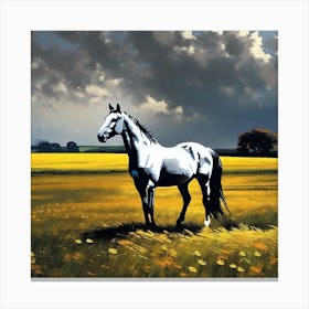 Horse In The Field 7 Canvas Print