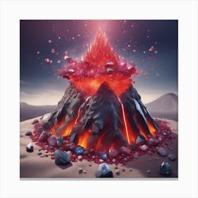 Volcano In The Desert Canvas Print