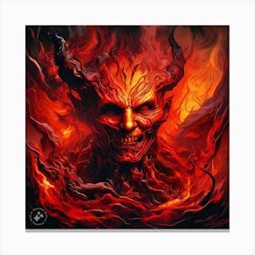 Symbol of Hell fire Canvas Print