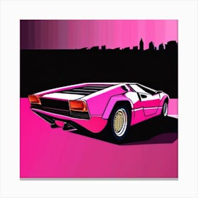 Pink Lamborghini 2 Canvas Print