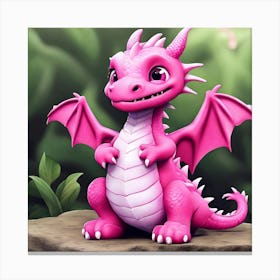 Pink Dragon Canvas Print