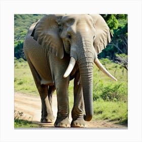 African Elephant Canvas Print