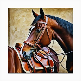 Horse And Rider Canvas Print