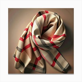 Plaid Scarf Illustration Canvas Print