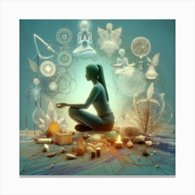 Meditation - Woman In Meditation Canvas Print
