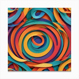 Colorful Paper Spirals Canvas Print