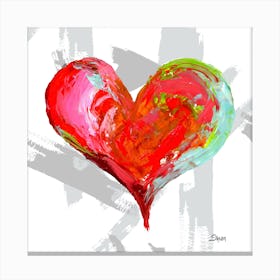 Colorful Heart Fy Canvas Print