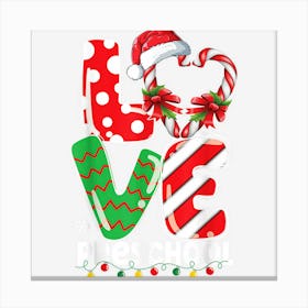 Love Preschool Christmas Teacher Funny Candy Cane Xmas 1 Canvas Print