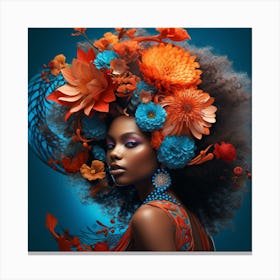 Afro Hair 5 Canvas Print