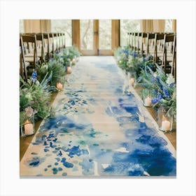 Watercolor Wedding Aisle Decor 1 Canvas Print