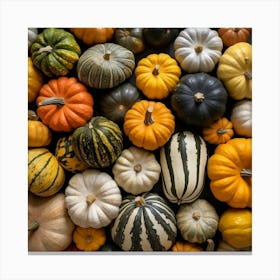 Pumpkins And Gourds Canvas Print