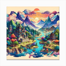 Pixel Art 9 Canvas Print