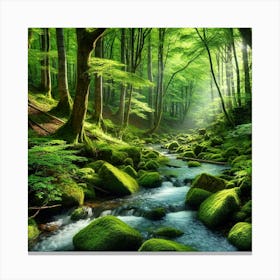 Mossy Forest 20 Canvas Print