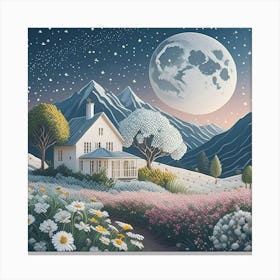 House In The Mountains Canvas Print