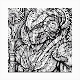 Doodle Drawing Canvas Print