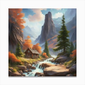 Landscape of valley rocks 8 Canvas Print