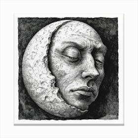 Moon'S Face Canvas Print