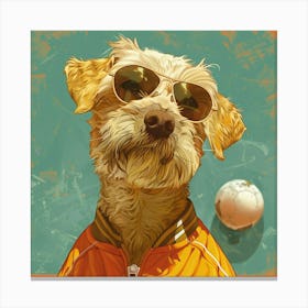 Dog In Sunglasses Canvas Print