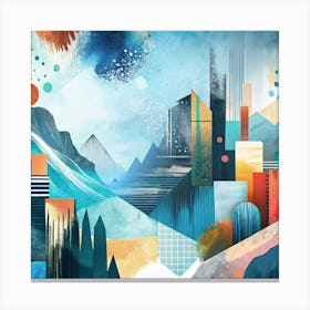 Abstract Cityscape 1 Canvas Print