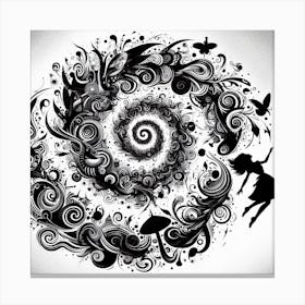 Swirling Spiral Imagination Alice in Wonderlands Canvas Print