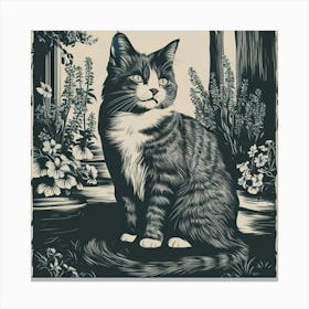 Cat In The Woods Canvas Print