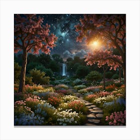 Night In The Garden 5 Canvas Print