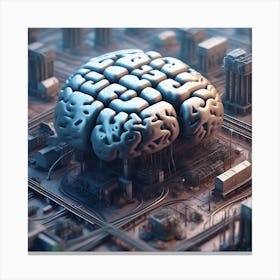 Brain In The City 3 Canvas Print