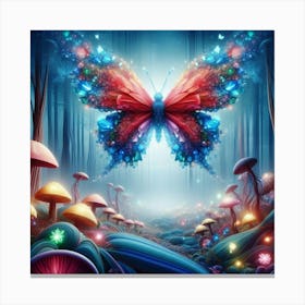 Butterfly In The Forest 7 Canvas Print