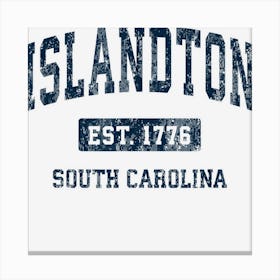 Islandton South Carolina Sc Vintage Athletic Sports Design Canvas Print