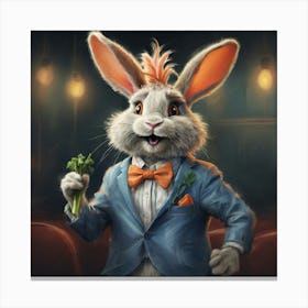 Rabbit In A Suit 18 Canvas Print