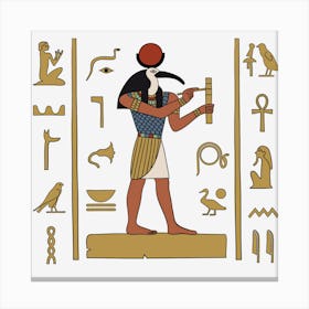 Egyptian Goddess Illustration Ancient Egypt Civilization Canvas Print