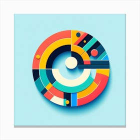 Abstract Geometric Circle Canvas Print