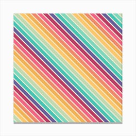 Retro Rainbow Pattern 07 Canvas Print