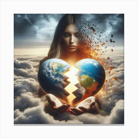 Earth - A Broken Heart Canvas Print