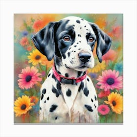 Dalmatian Flower Canvas Print