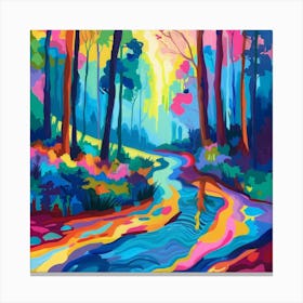 Rainbow In The Forest Canvas Print