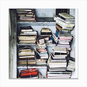 Books On The Stairs Canvas Print