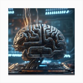 Futuristic Brain 4 Canvas Print