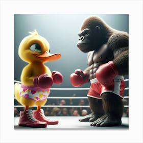 Boxing Match Canvas Print